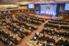 Bird-eye view image of APFSD in ESCAP Hall filled with meeting participants.